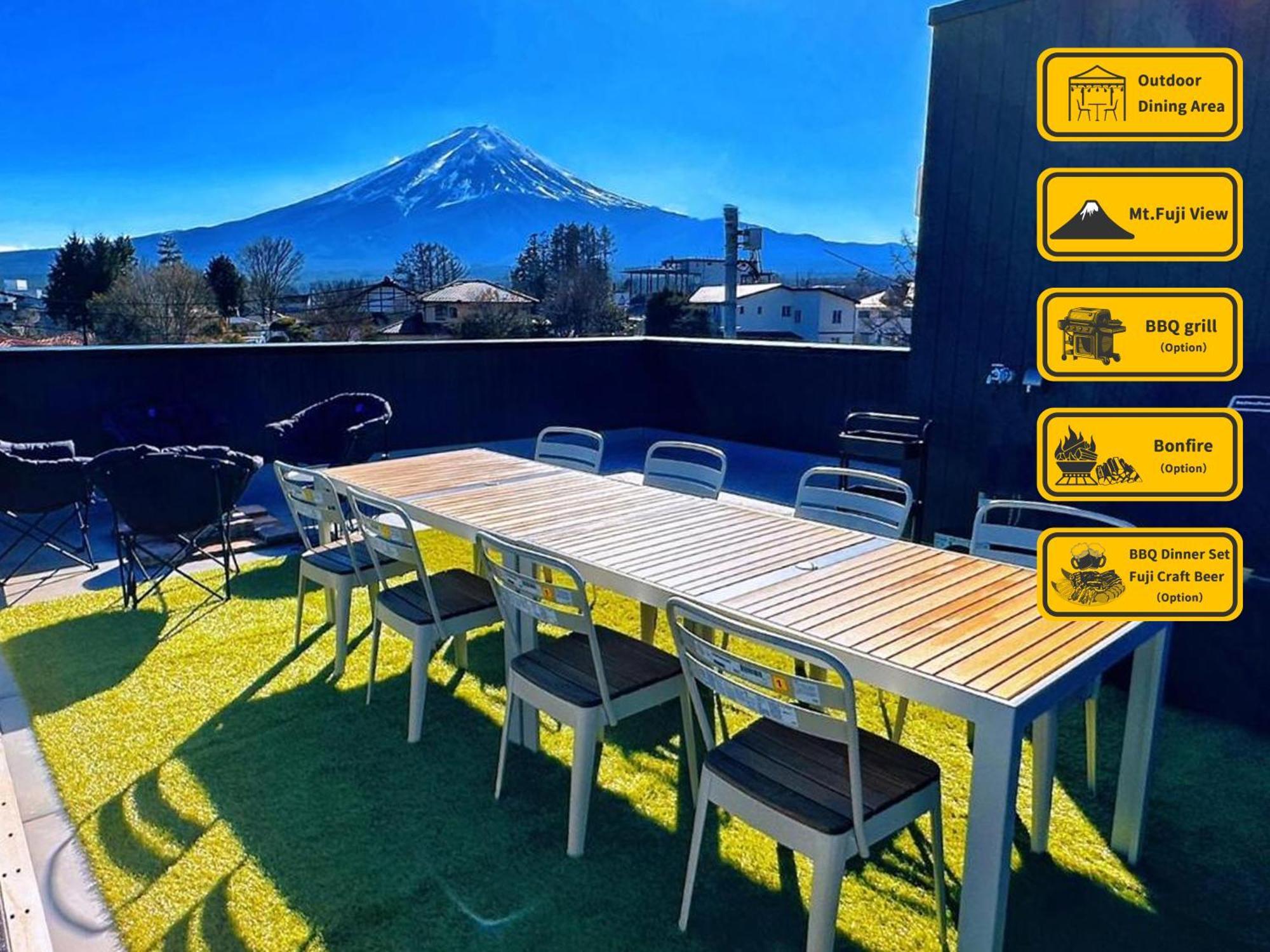 ヴィラ山間堂 Terrace Villa Bbq Bonfire Fuji View Annovillas Фудзикавагутико Экстерьер фото